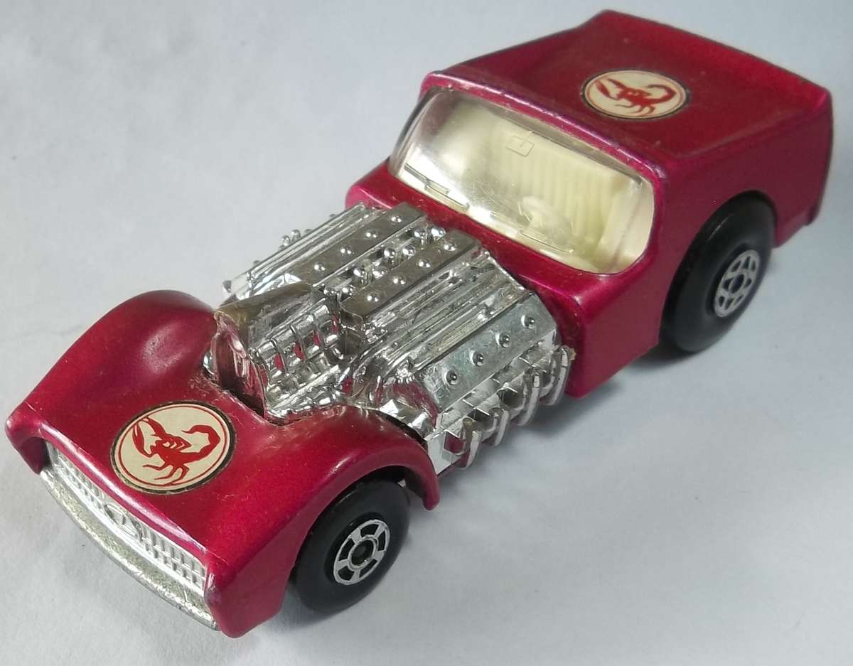 MATCHBOX Lesney Superfast #19 Road Dragster - RARE SCORPION DECALS - Made in England 1970