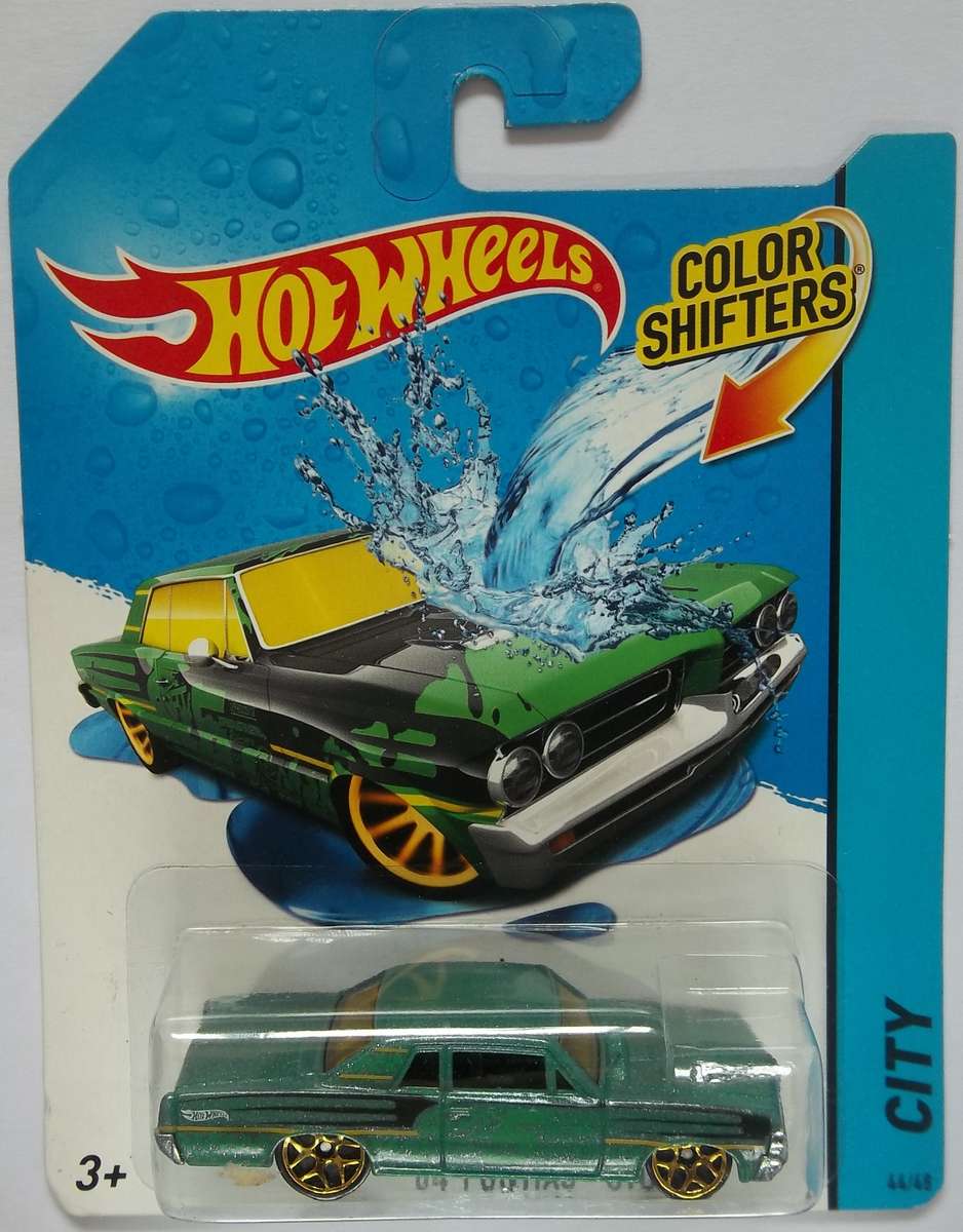 Hot Wheels COLOUR SHIFTERS 1964 Pontiac GTO METAL BASE 2013 Similar Scale to Matchbox