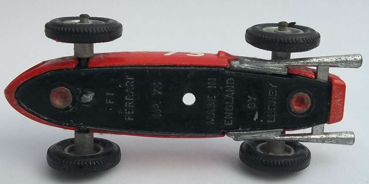 MATCHBOX Lesney 1-75 SERIES REGULAR WHEELS  #73 Ferrari Racing Car Boxed 1961 model