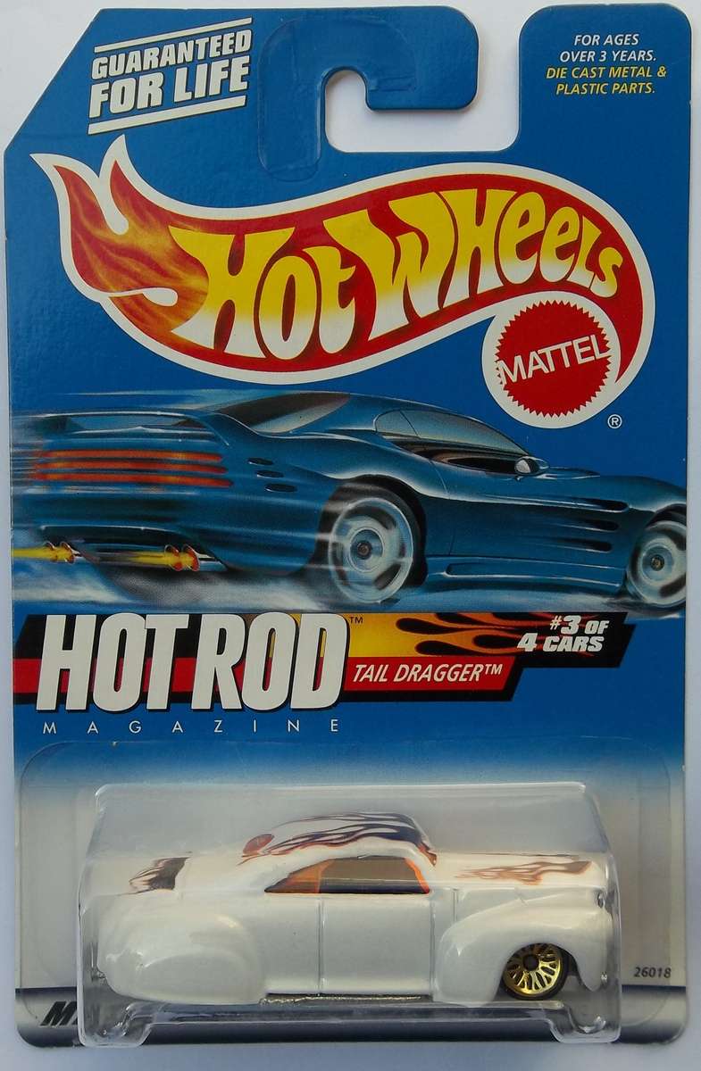 Hot Wheels Hot Rod Magazine Tail Dragger HOTWHEELS similar scale to Matchbox sealed on card