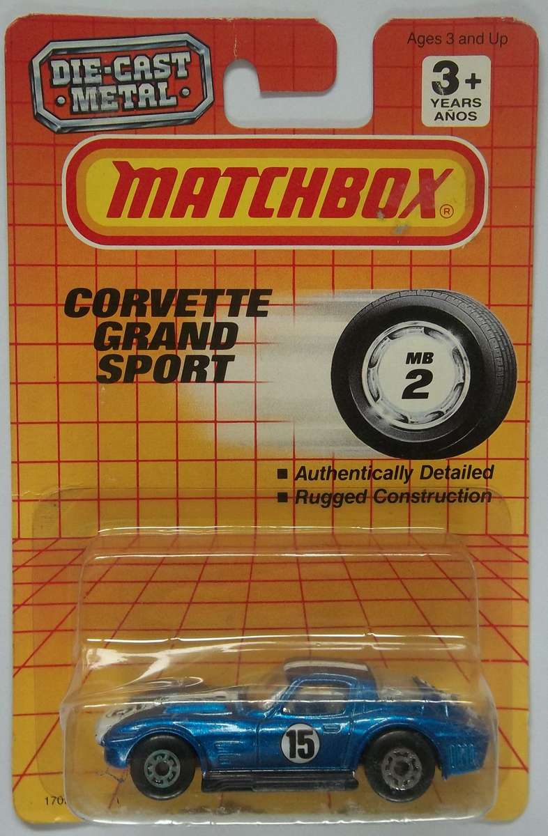 Matchbox Corvette Grand Sport Made in 1990 Sealed on card Vintage model Car