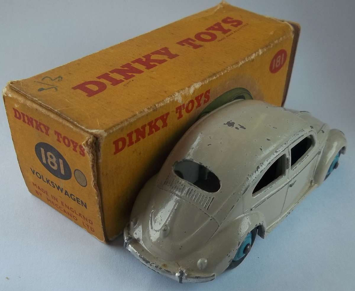 Dinky Toys #181 Volkswagen VW Beetle Made in England 1960s Vintage BOXED MODEL