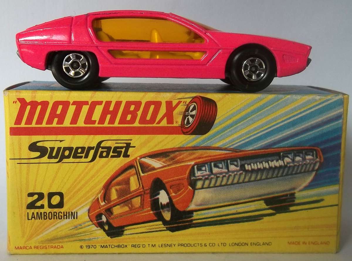 MATCHBOX Lesney Superfast #20 Lamborghini Marzal Made in England 1968 Boxed Model Car