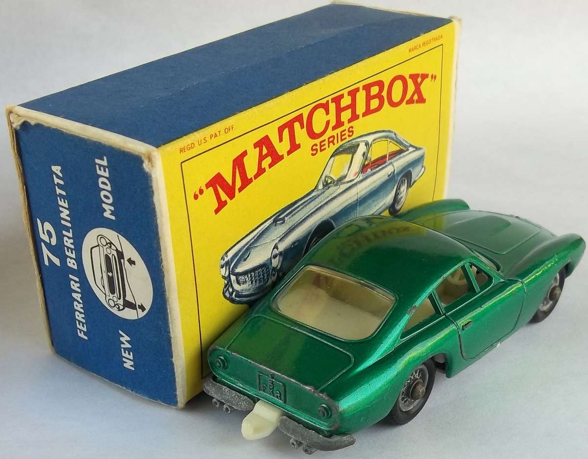 MATCHBOX Lesney 1-75 Series Regular Wheels #75 Ferrari Berlinetta Made in England Vintage BOXED