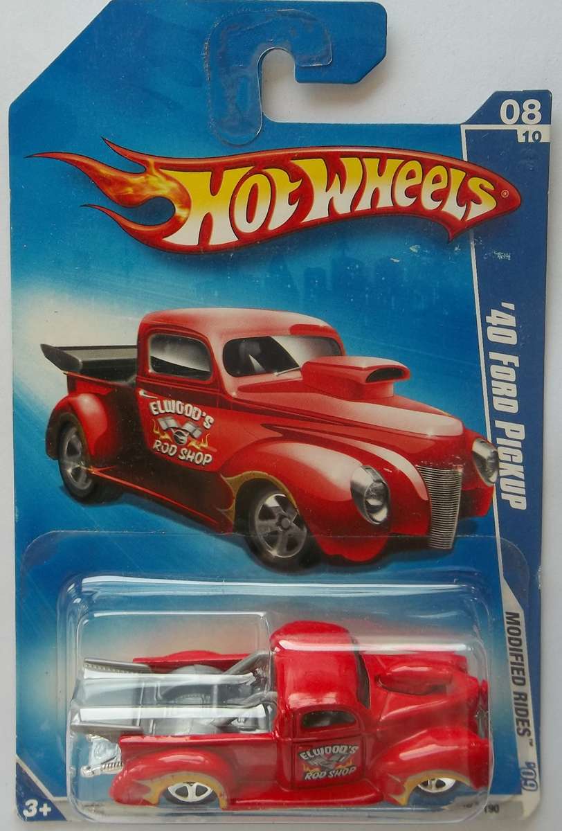 Hot Wheels Modified Rides 1940 Ford Pick Up Bakkie (Red) 2009 HOTWHEELS Matchbox Boxed Model Car
