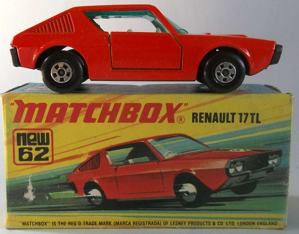 MATCHBOX Lesney Superfast #62 Renault 17TL BOXED Made in England 1974 England Model car BOXED