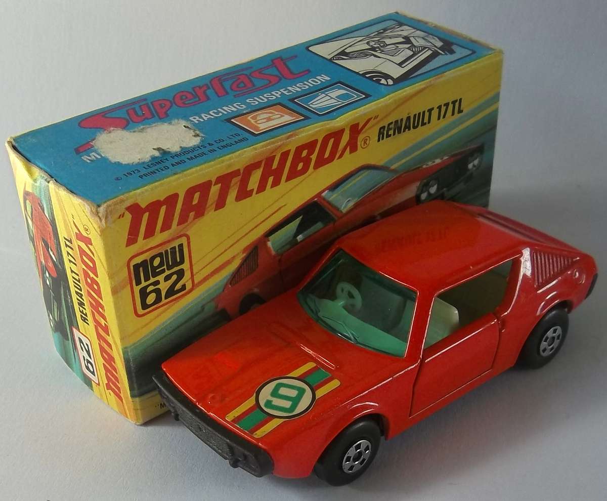 MATCHBOX Lesney Superfast #62 Renault 17TL BOXED Made in England 1974 England Model car BOXED