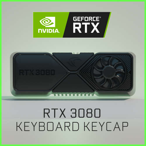 RTX 3080 Resin Keyboard KeyCap (  Gloss Black ) ** MUST HAVE **