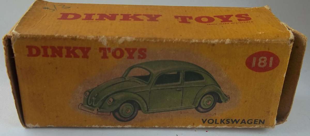 Dinky Toys #181 Volkswagen VW Beetle Made in England 1960s Vintage BOXED MODEL