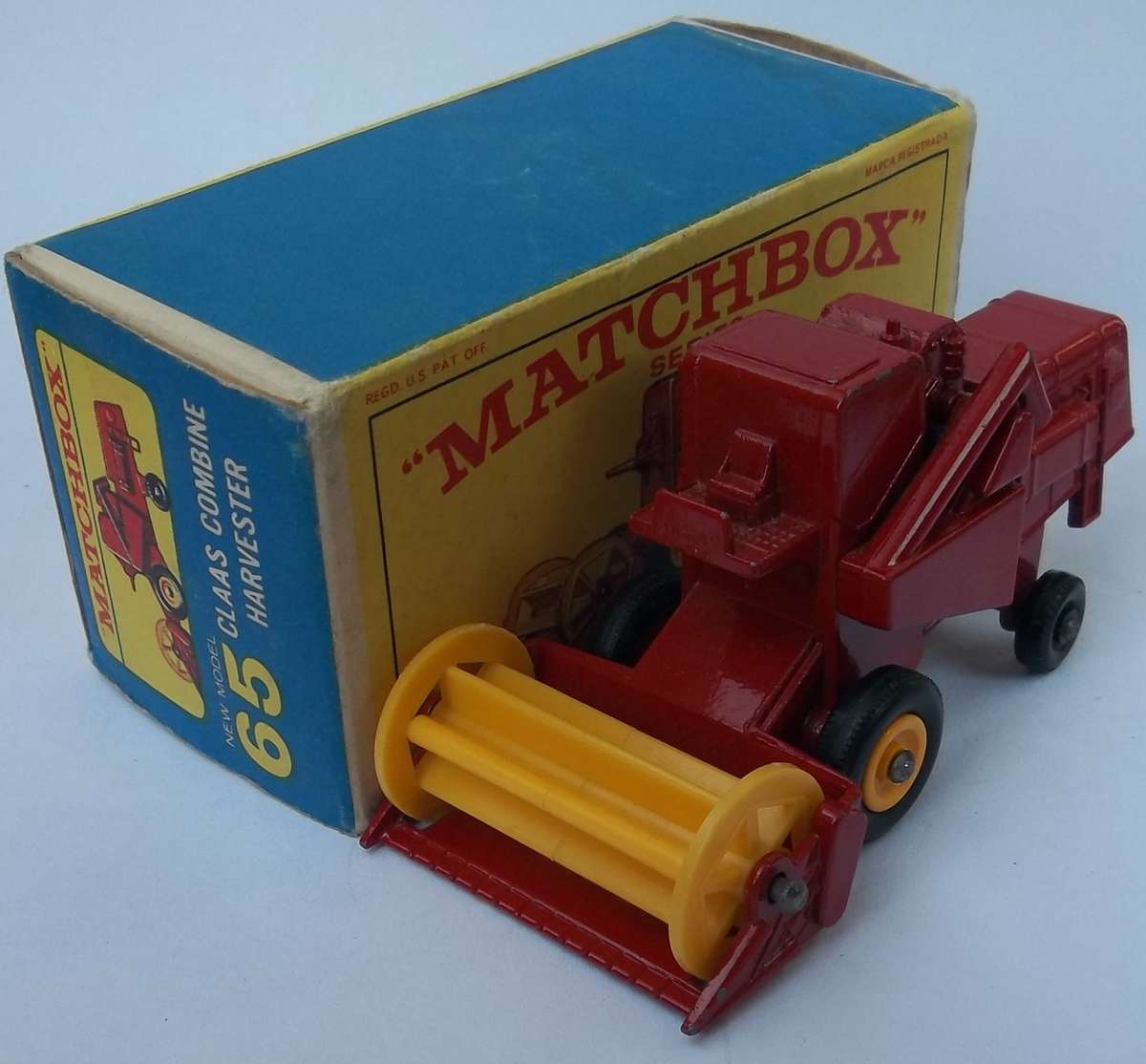 MATCHBOX LESNEY #65 Claas Combine Harvester REGULAR WHEELS 1-75 Series - ENGLAND - DIE CAST - 1967