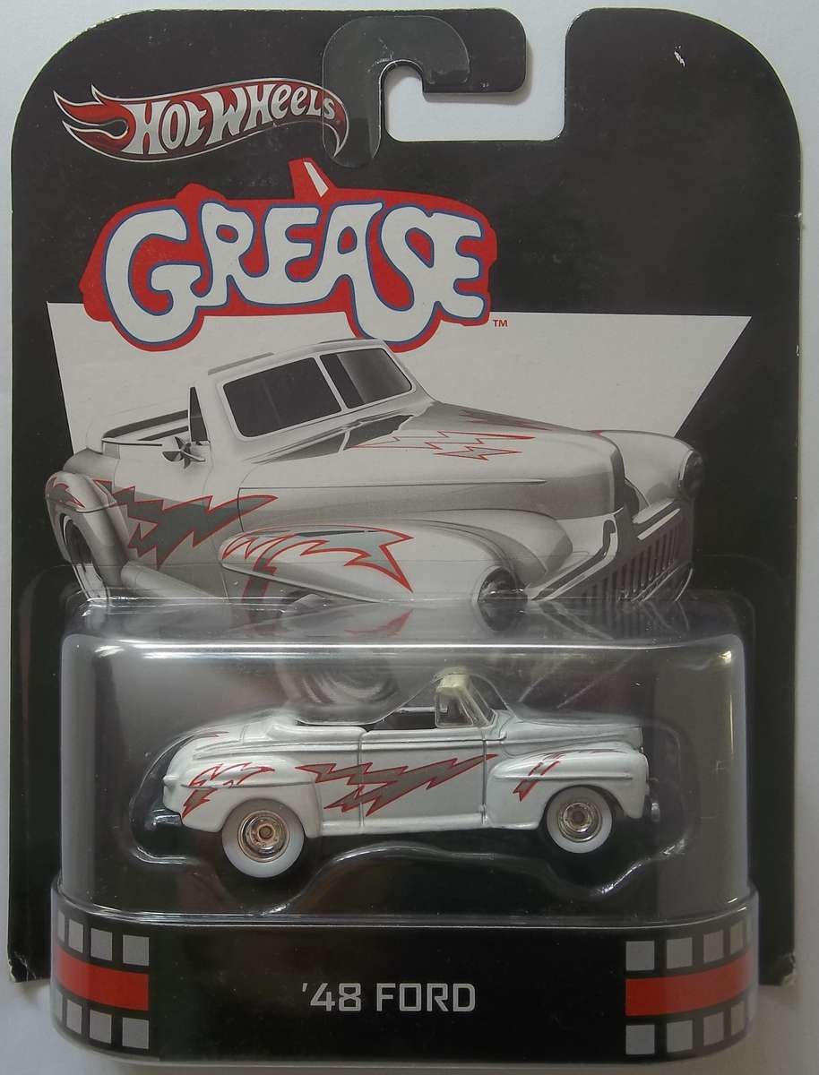 Hot Wheels GREASE '48 Ford Like Matchbox Scale HOTWHEELS 2012 Model Car Large card!