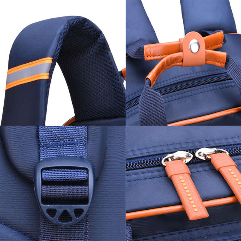 Waterproof Lightweight Reflective Backpacks School bag Blue Large