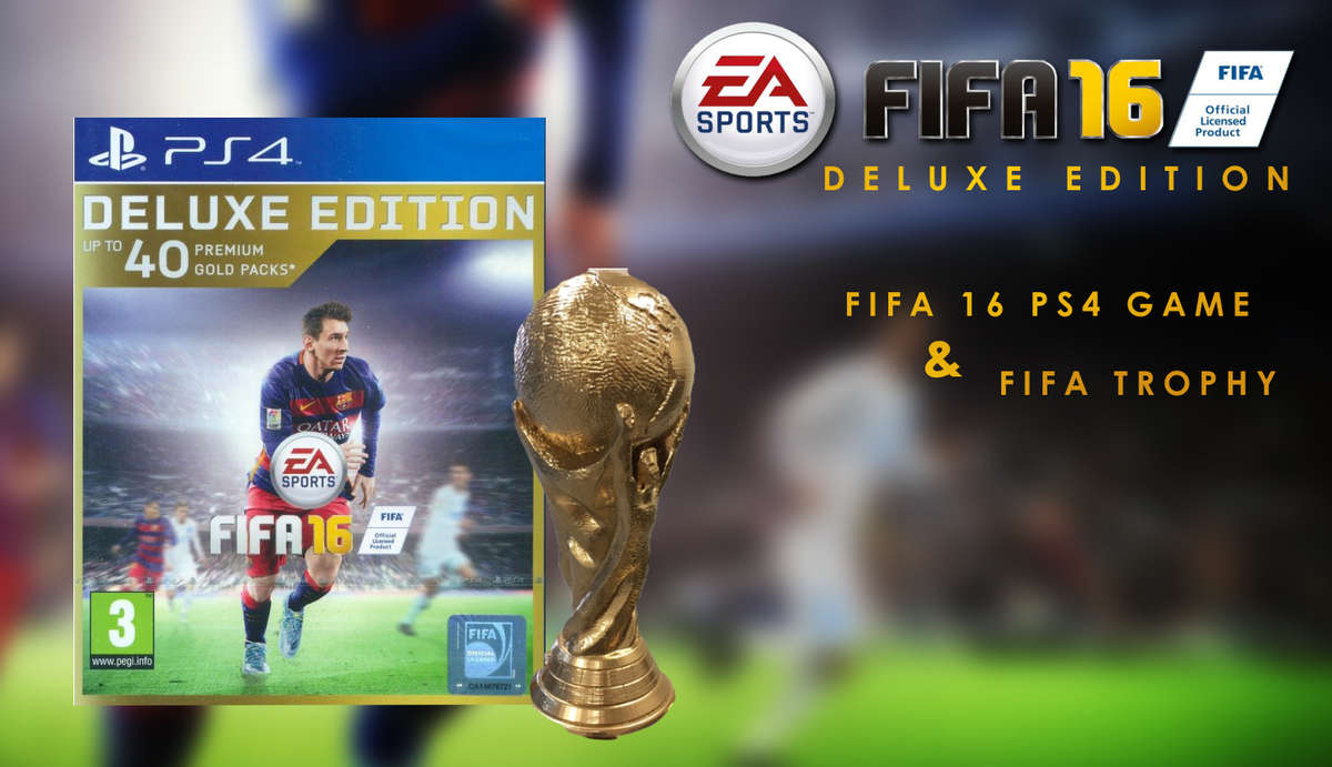 Fifa 16 Deluxe Edition (PS4) + Fifa Trophy