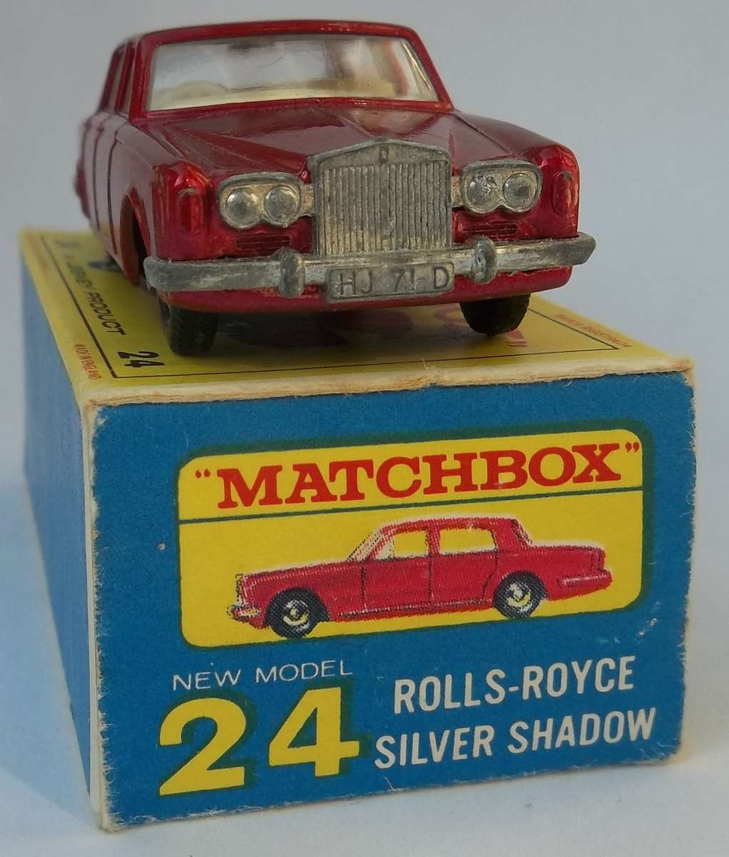 Matchbox Lesney 1-75 Series Regular Wheels #24 Rolls Royce Silver Shadow BOXED Vintage ENGLAND