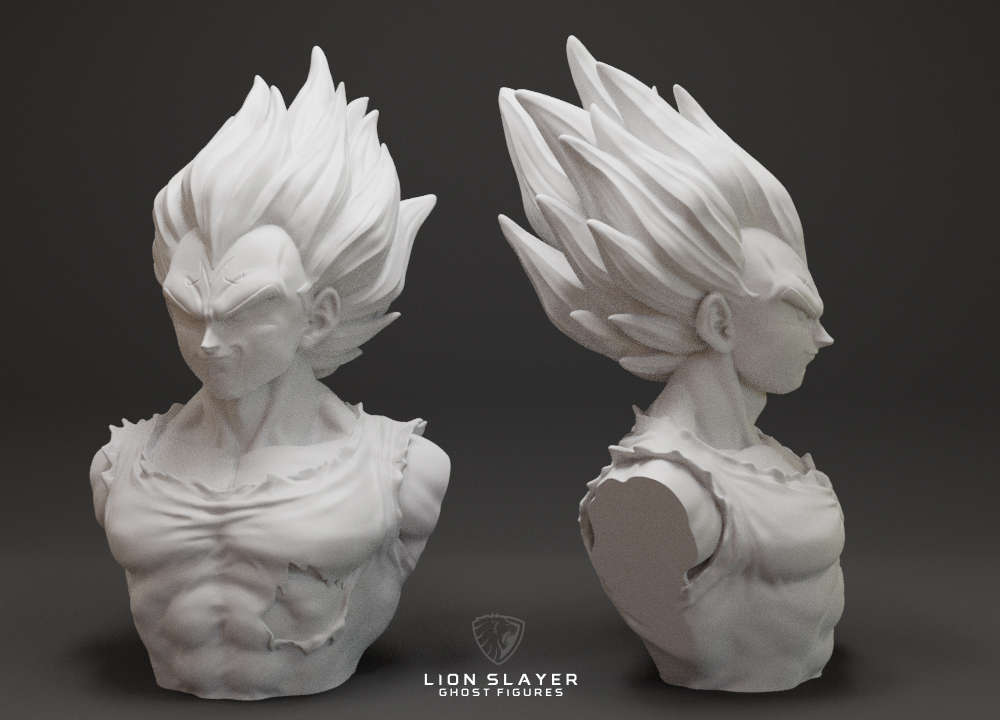 Majin Vegeta Bust (15cm) **Customizable**