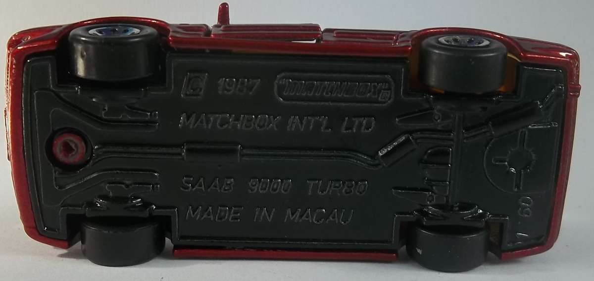 MATCHBOX Lesney Superfast SAAB 9000 Turbo Made 1989 Car Mint Opening doors Macau