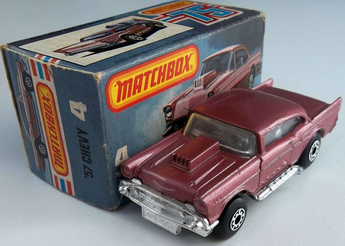 MATCHBOX Lesney Superfast #4 '57 Chevy Chevrolet 1979 Made in England Car BOXED