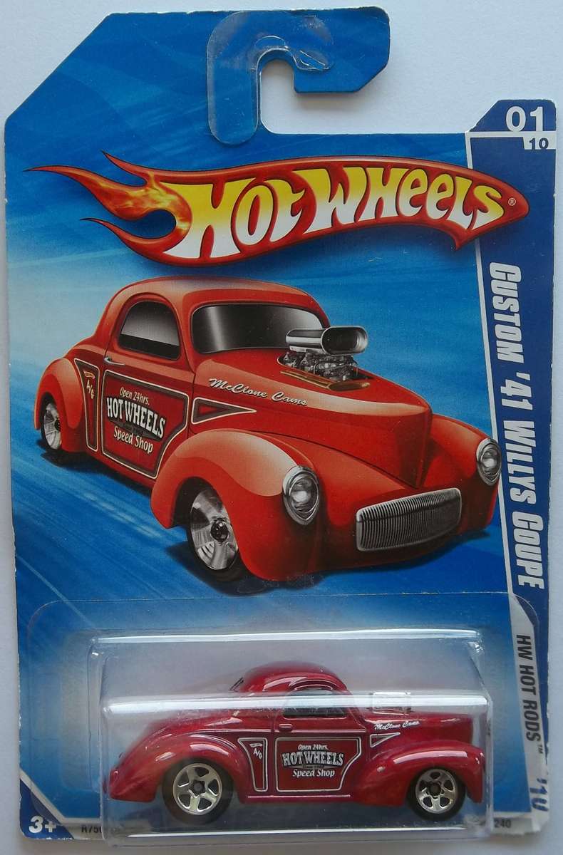 Hot Wheels Muscle Mania Custom '41 Willy's Coupe Similar Scale to Matchbox Boxed Bubble Car