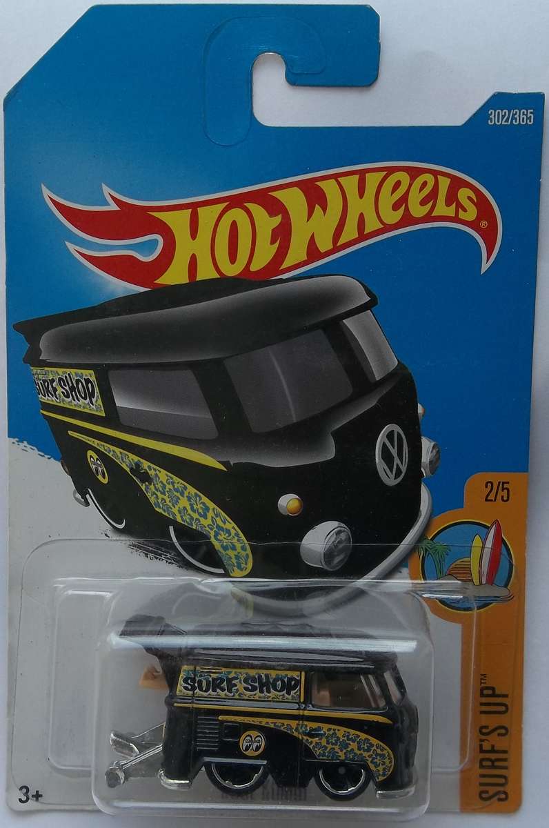 Hot Wheels Kool Kombi Surfs Up Volkswagen Camper 2015  Similar Scale to Matchbox HOTWHEELS