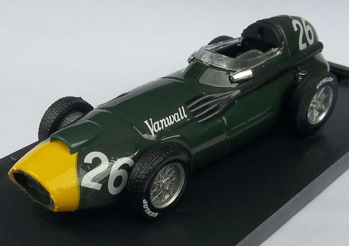 Boxed 1/43 Scale Vanwall Racing Car Similar scale to Dinky Solid Hard Plastic case vintage