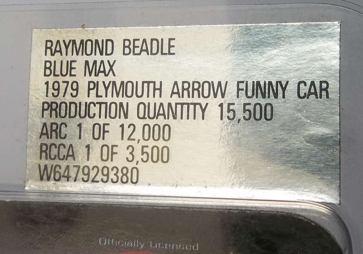 Action Models Drag 1979 Plymouth Arrow Funny Car Limited 15 500 Like Hot Wheels Matchbox 1:64