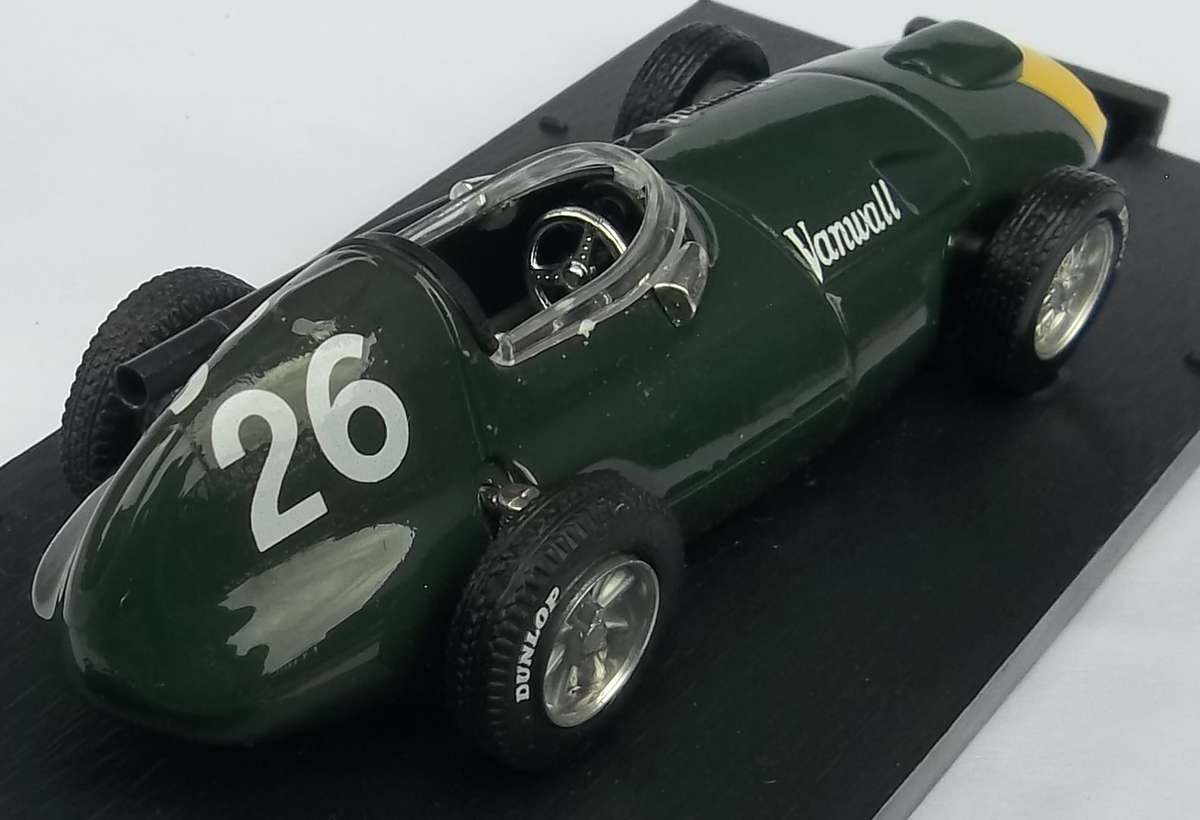 Boxed 1/43 Scale Vanwall Racing Car Similar scale to Dinky Solid Hard Plastic case vintage