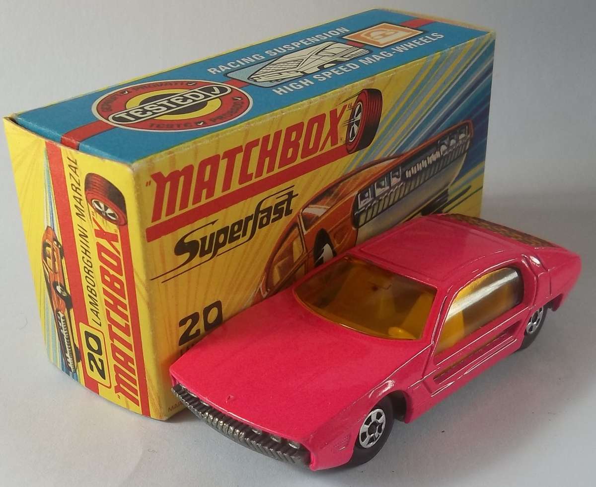 MATCHBOX Lesney Superfast #20 Lamborghini Marzal Made in England 1968 Boxed Model Car