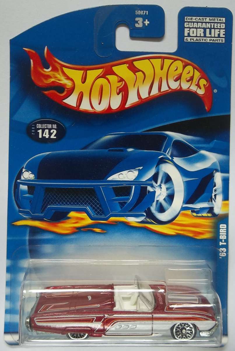 Hot Wheels 1963 Ford Thunderbird (Metal Baseplate) Like Matchbox Scale Model Car Made in 2001