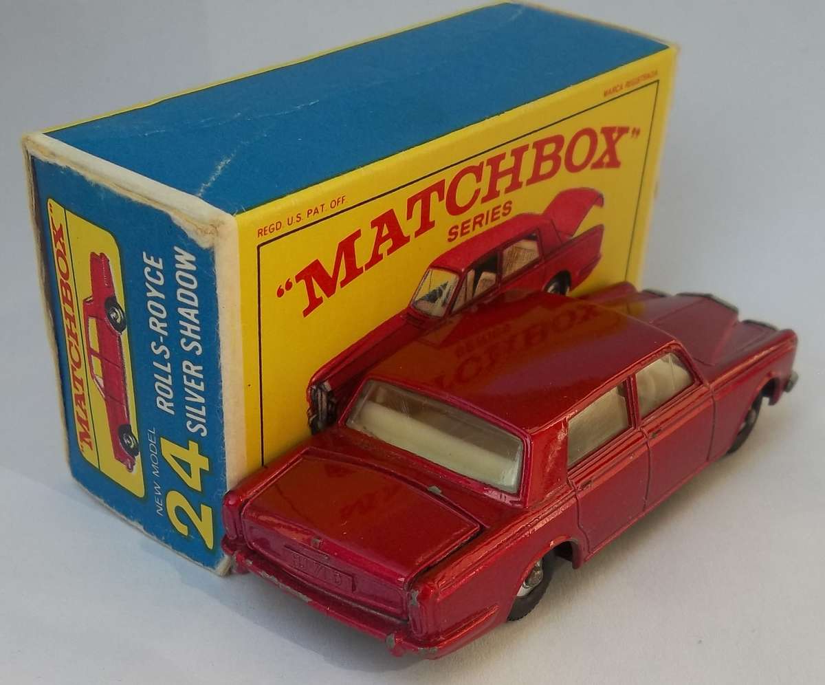 Matchbox Lesney 1-75 Series Regular Wheels #24 Rolls Royce Silver Shadow BOXED Vintage ENGLAND