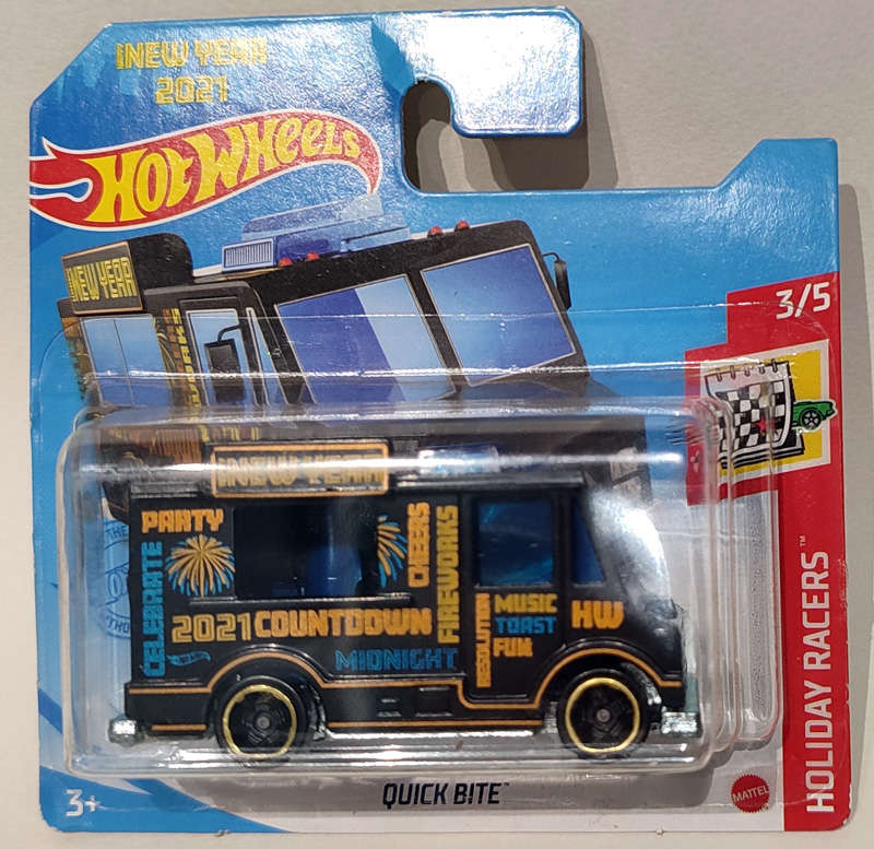 **NEW/SEALED/RARE** Hot Wheels 1/64 Holiday Racers Series 3 of 5 - Quick Bite New Year 2021 - Carded