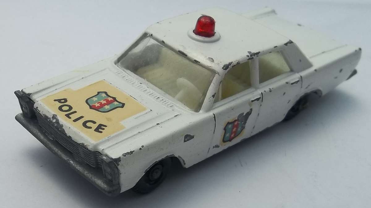 MATCHBOX Lesney 1-75 Series Regular Wheels #55 Police Car Ford Galaxie 1966 ENGLAND