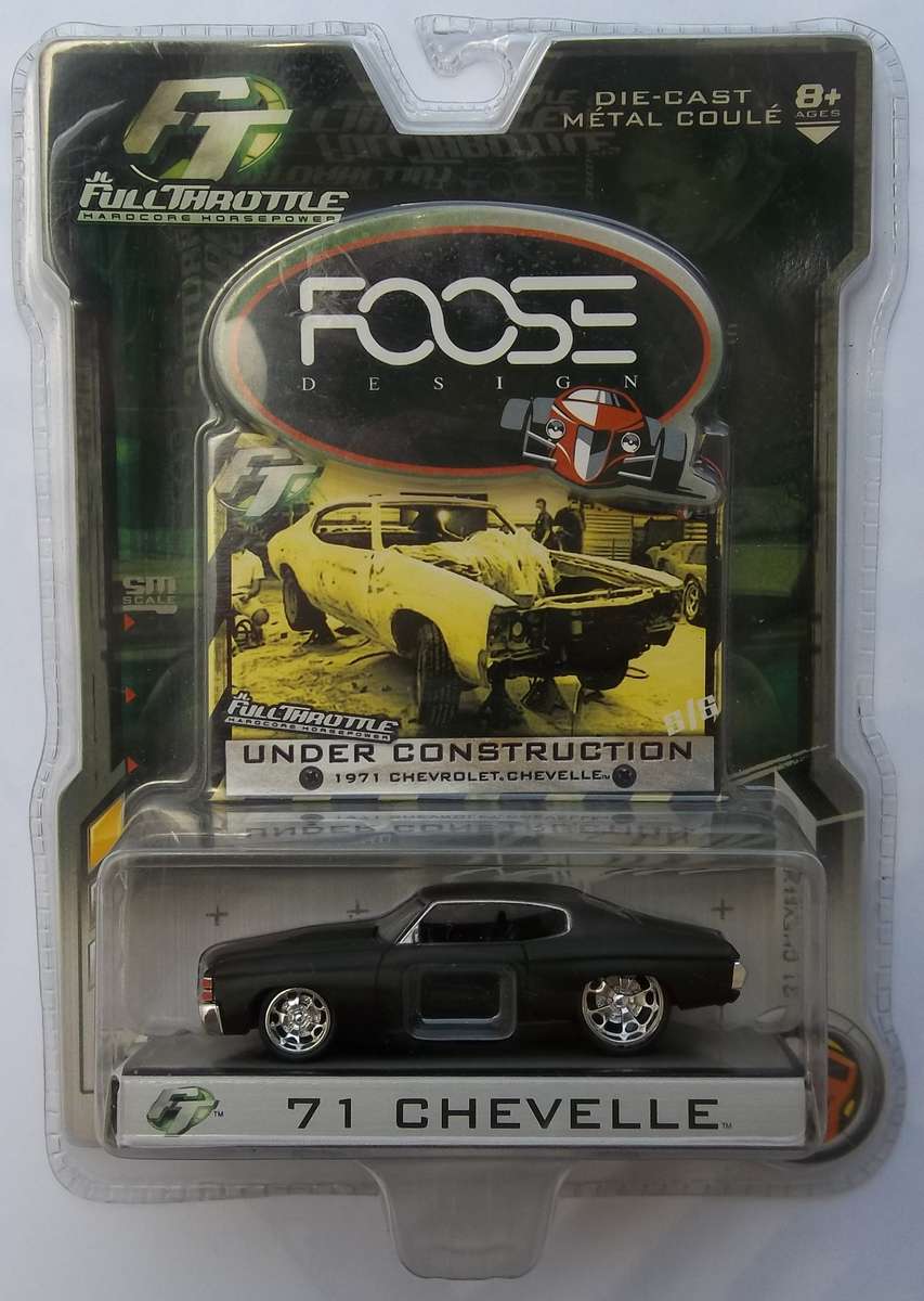Full Throttle FOOSE DESIGN  1971 Chevrolet Chevelle Similar to Hot Wheels & Matchbox SM Scale
