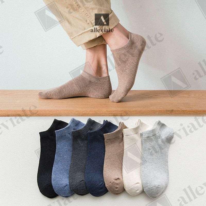 Men's 5-Pack Cotton Half Cushioned Ankle (Plain/Stripe)