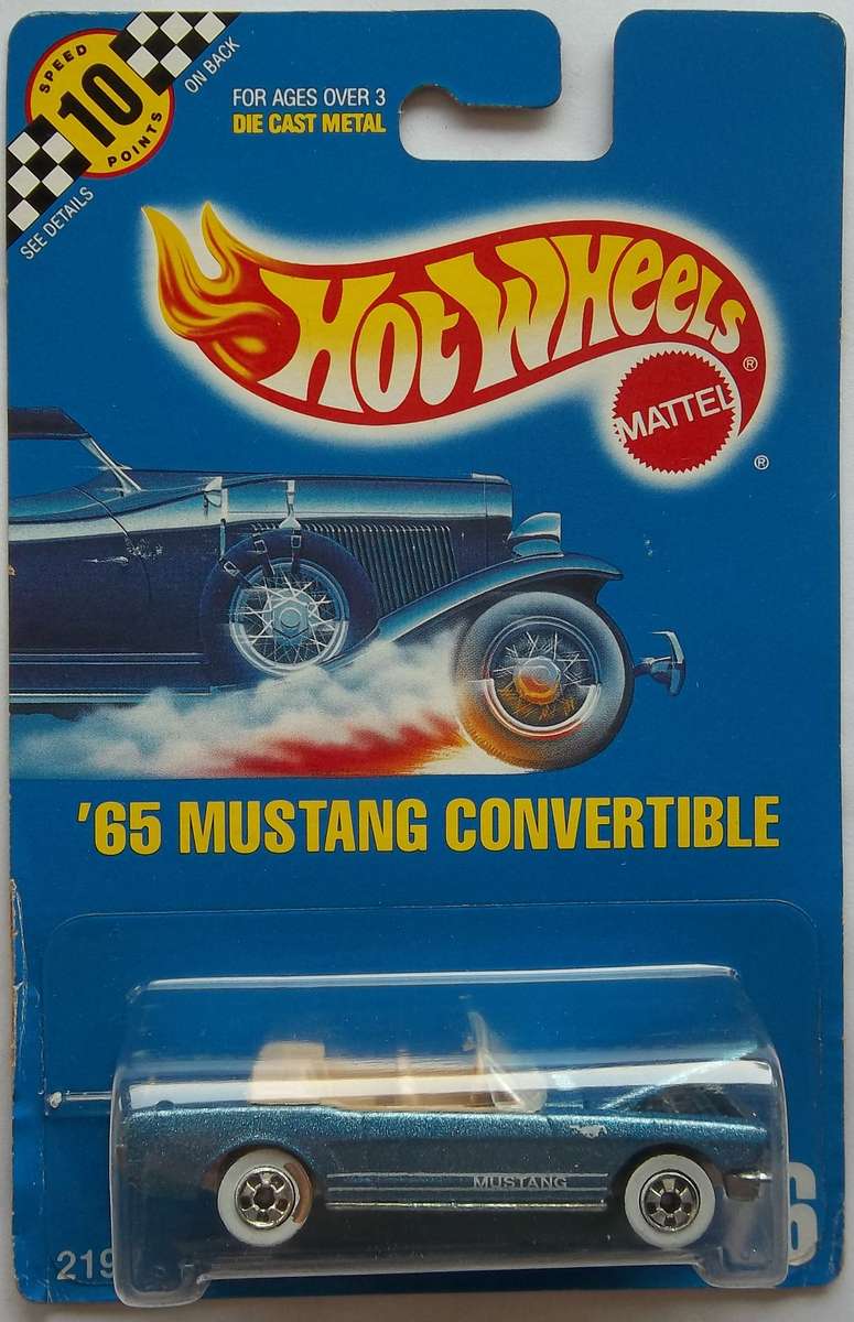 1990 HOT WHEELS 1965 Ford Mustang Convertible Like Matchbox 1:64 HOTWHEELS VINTAGE SEALED MODEL