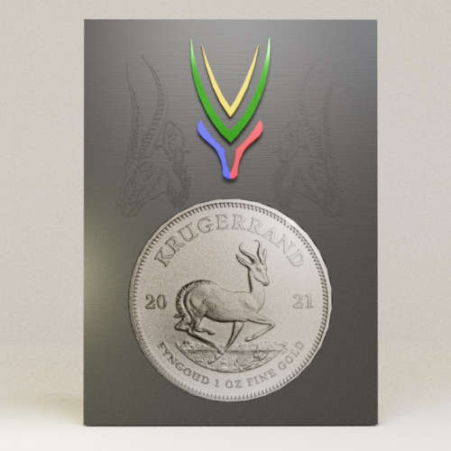 ** WORLD FIRST ** 1 oz SILVER KRUGER COIN + RAINBOW SERIES COIN HOLDER