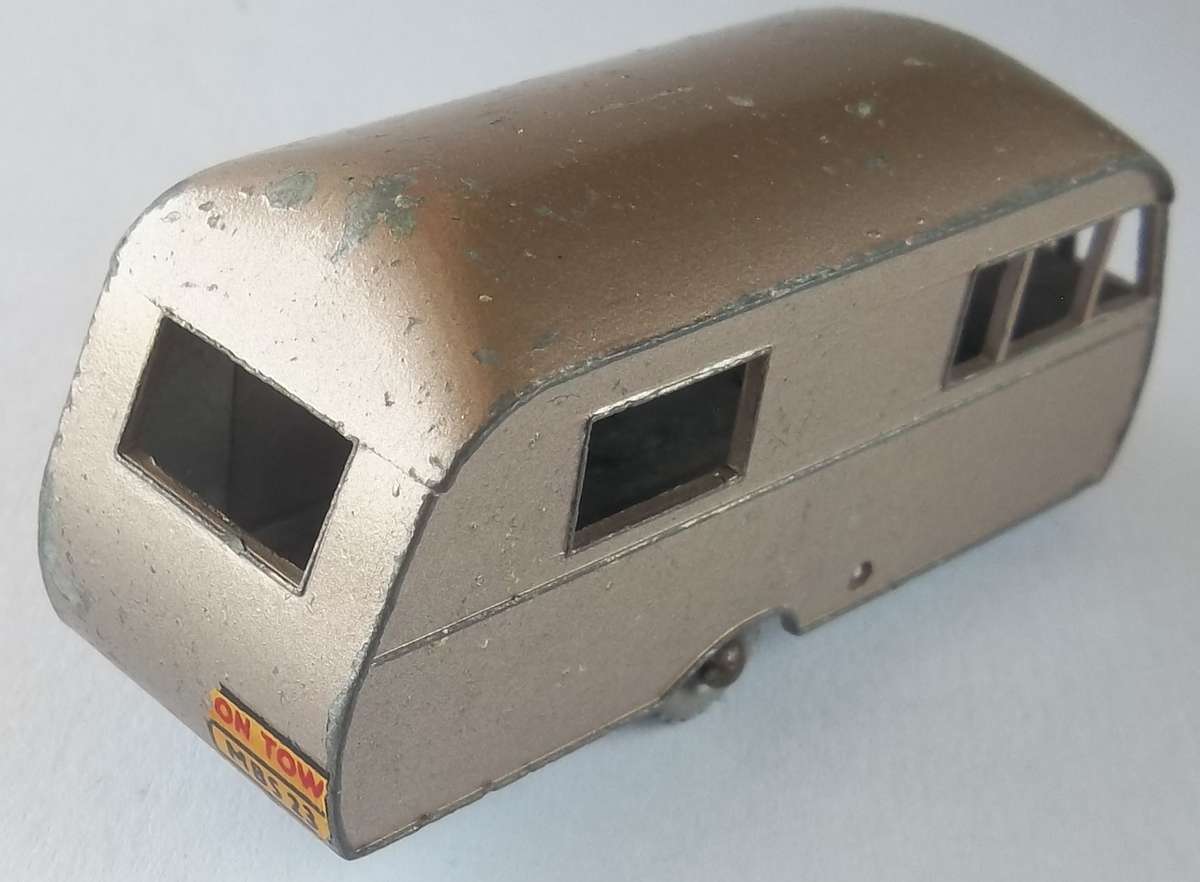 MATCHBOX Lesney 1-75 Series Regular Wheels  #23 Bluebird Dauphine Caravan GREY PLASTIC WHEELS 1961