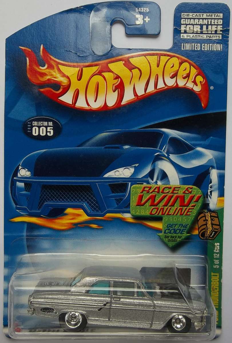 HOT WHEELS TREASURE HUNT Ford Thunderbolt RUBBER TYRES 2002 HOTWHEELS Similar Scale to Matchbox