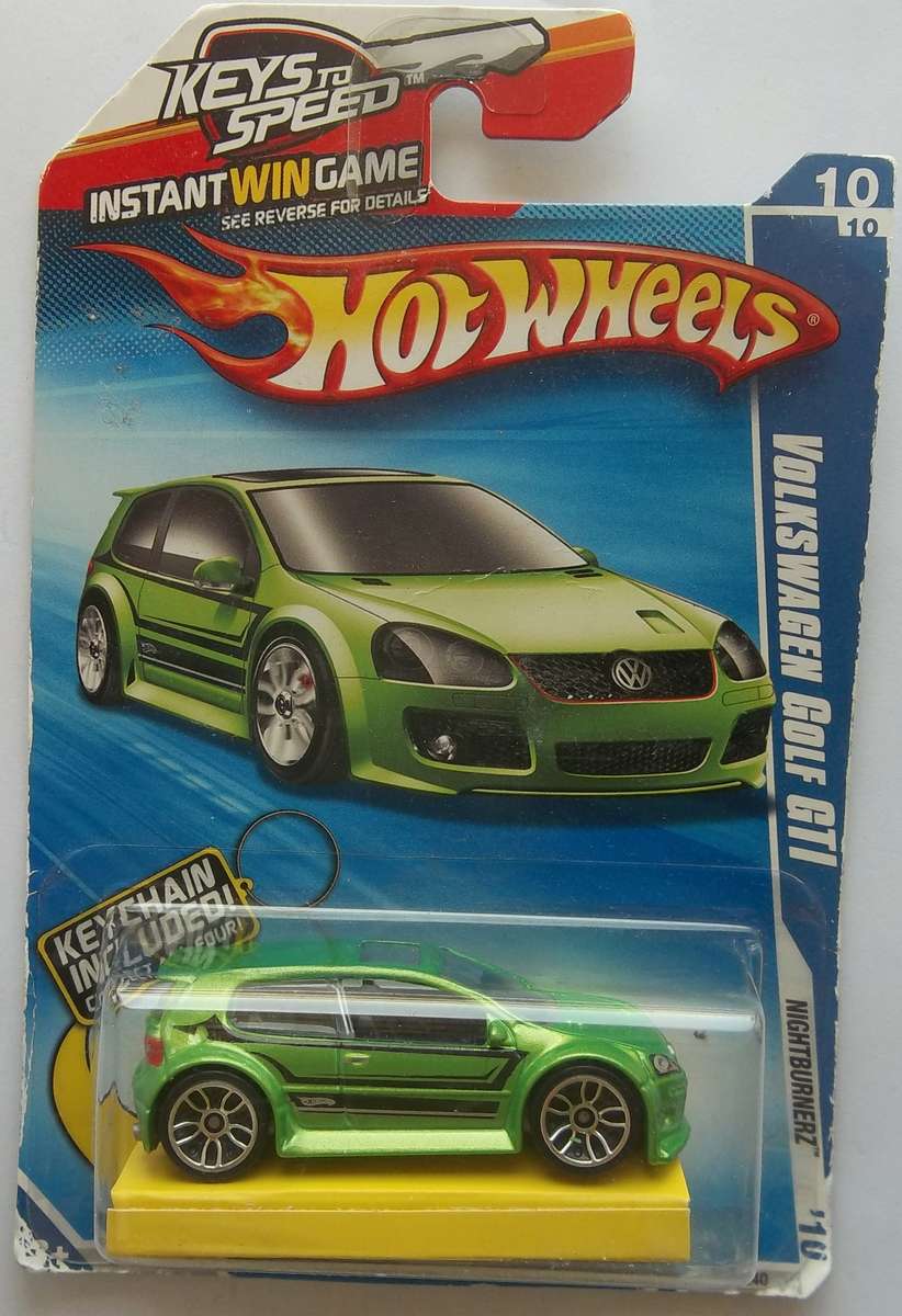 Hot Wheels 2010 Nightburnerz - Volkswagen Golf GTi - HOTWHEELS SIMILAR TO MATCHBOX SCALE 2010