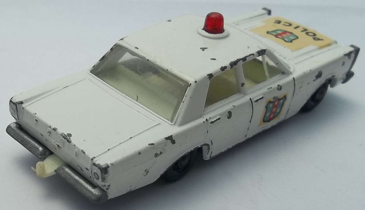 MATCHBOX Lesney 1-75 Series Regular Wheels #55 Police Car Ford Galaxie 1966 ENGLAND