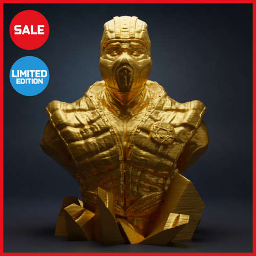 Mortal Kombat - Sub Zero GOLD Bust - *LIMITED RUN BUST*