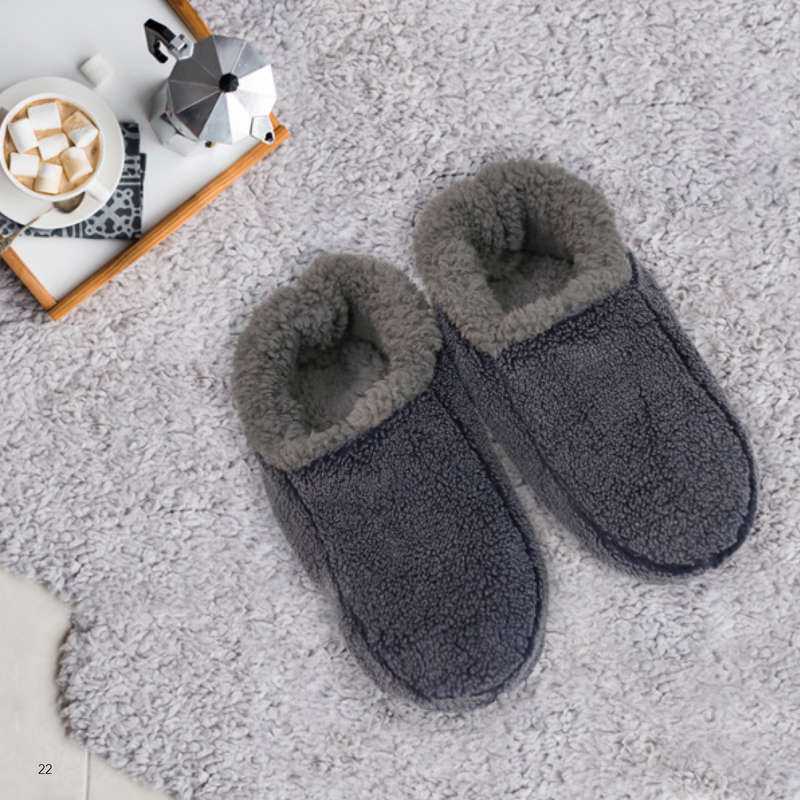 snoozies! MEN'S NAVY TWO TONE - LARGE