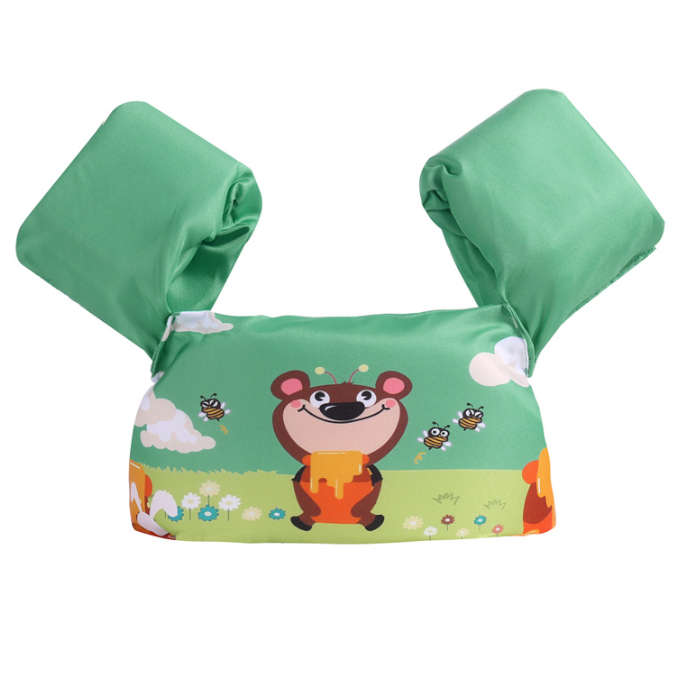 Olive Tree-Kids Arm Band Ring Life Jacket Safety Vest-Green Bee