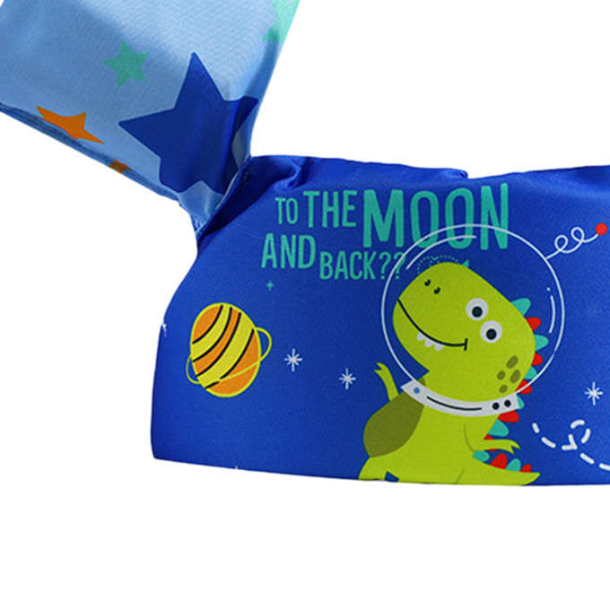Olive Tree-Kids Arm Band Ring Life Jacket Safety Vest-Blue Space Dinosaur