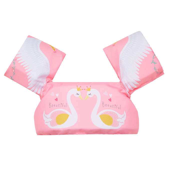 Olive Tree-Kids Arm Band Ring Life Jacket Safety Vest-Pink Swan