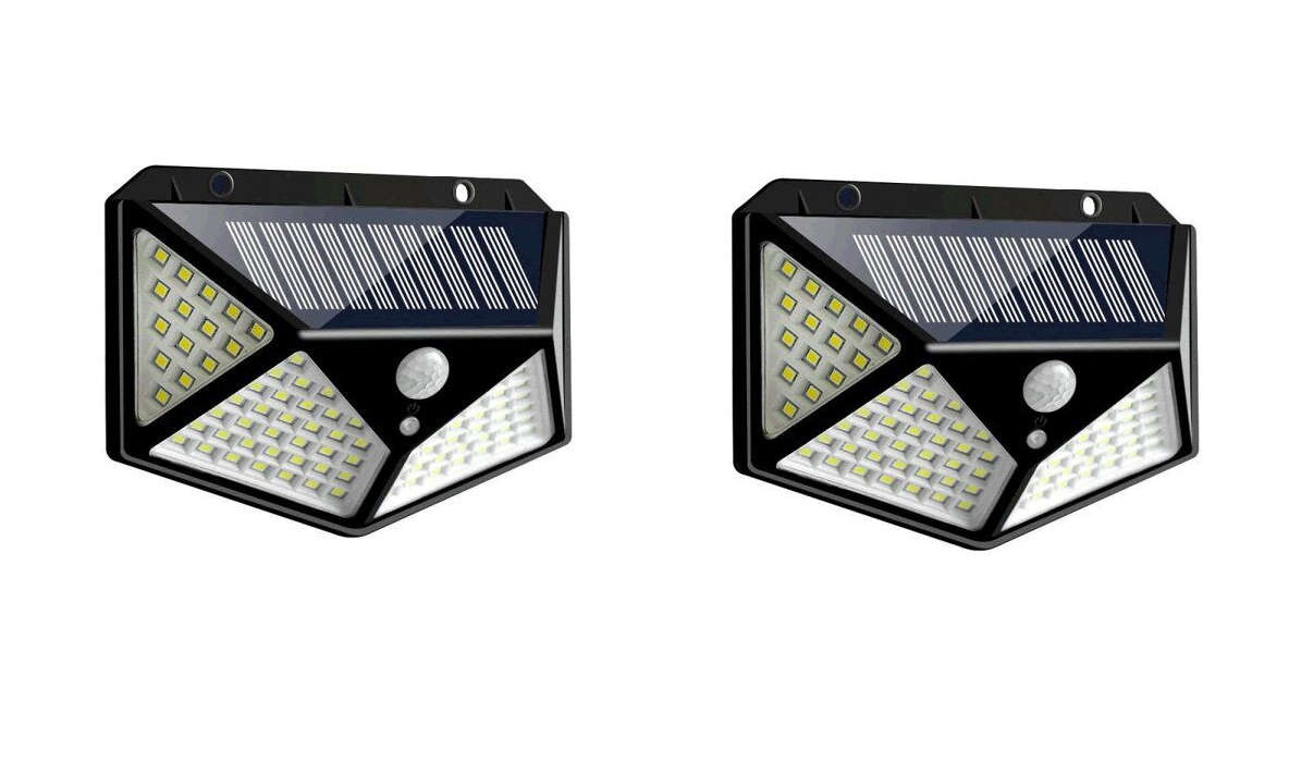 LED Outdoor Solar Interaction Wall Lamp - Set of 2