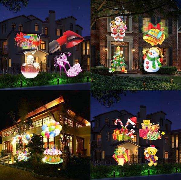 ARILUX Remote controlled Waterproof Light / Image Projector with 16 Patterns for Christmas and more