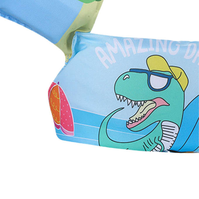 Olive Tree-Kids Arm Band Ring Life Jacket Safety Vest-Blue Dinosaur