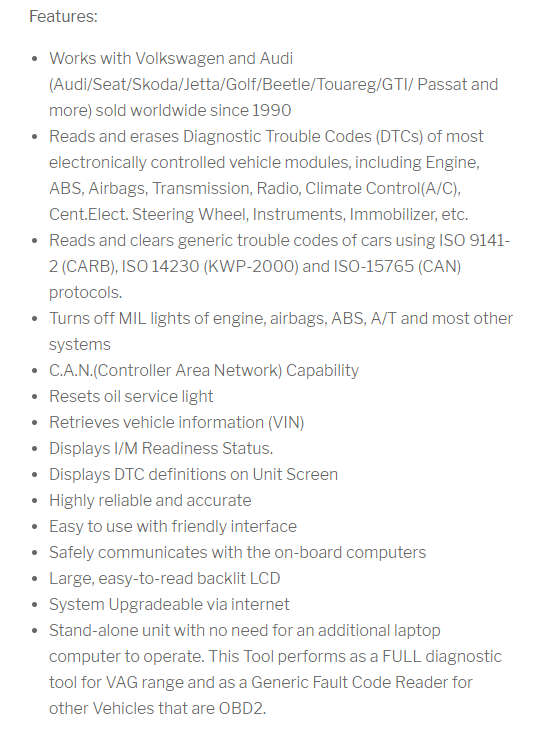 VAG 405Car Diagnostic Scanner Pro Tool
