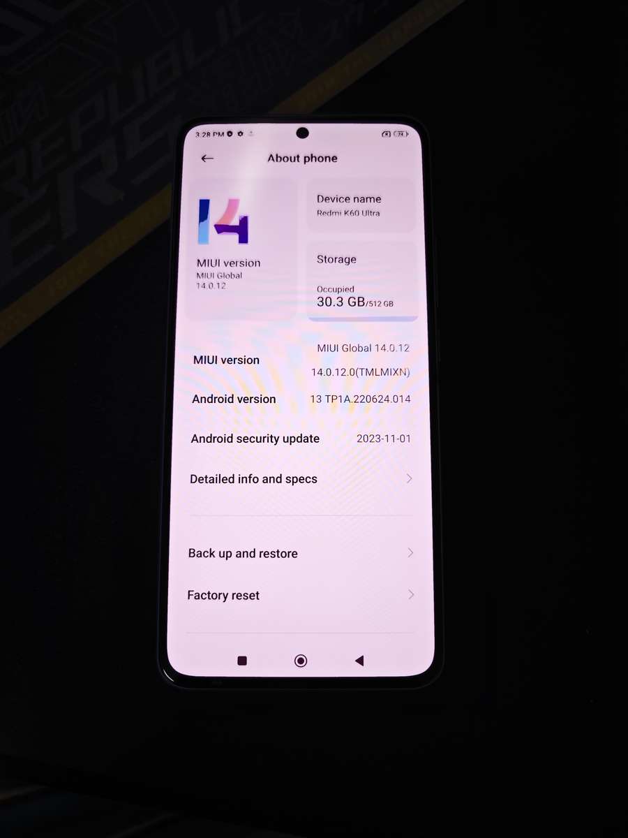 Xiaomi Redmi K60 Ultra Blue *Open Box* Global ROM 16GB+512GB