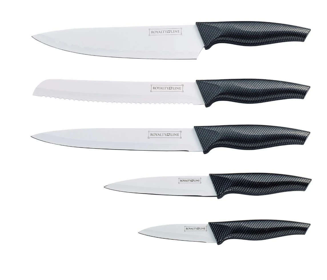 Royalty Line 5 Pieces Non-Stick Marble Coating Knife Set (DISPLAY MODEL)